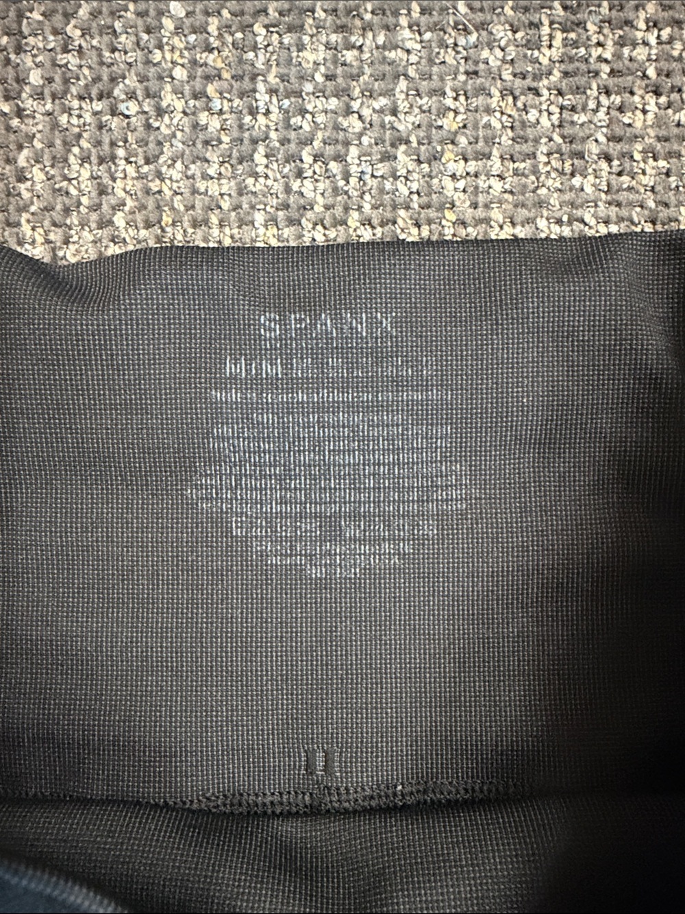 SPANX Black Seamless Textured High-Rise Leggings - Picture 2 of 6